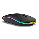 【Amazon.co.jp限定】ワイヤレス マウス 無線 薄型 マウスBluetooth5.0 静音 瞬時接続 小型 高感度 ブルートゥース 2.4GHz 3段階DPI切替 左右対称 充電式 ゲーミングマウス 省エネ 光学式 高精度 左右対称 高耐久性 充電式 握りやすい 簡単接続 携帯便利 Mac/Windows