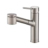Kraus KPF-2610SS Modern Mateo Single Lever Pull Out Kitchen Faucet, Stainless Steel [並行輸入品]
