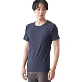 [ベルメゾン] インナーシャツ メンズ 半袖 綿混 クルーネック あったかインナー ホットコット ナイトネイビー 3L