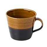 2toneマグカップ 330ml｜道祖土和田窯・益子焼の上質な手仕事（日本製）黒 茶/茶黒 (飴黒 Ame/Kuro)_電子レンジ対応/食洗機対応_シンプル_ブラウン/ブラック