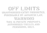 カッティングステッカー OFFLIMITS 20cm シルバー