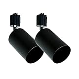 ダクトレール用スポットライト器具 ダクトレール用照明器具 ライティングバー用スポットライト レールライト スポットライト器具のみ 電球無し (2セット, 黒-E17)