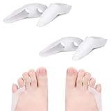 小趾サポーター 足指 パッド 小指 保護キャップ 足指広げる ジェルパッド 足の小指保護 男女兼用 ウォッシャブル （4個セット ホワイト）