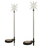 Solar Wholesale 1011-2 Outdoor Garden Starburst Stake Solar Lights, a pack of 2 [並行輸入品]