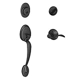 Plymouth Single Cylinder Handleset and Left Hand Accent Lever, Matte Black (F60 PLY 622 ACC LH) by S