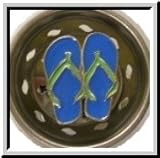 ブルーFlipflopsエナメルノベルティKitchen Sink Strainer