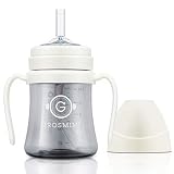 GROSMIMI(グロミミ) ストローマグ ベビーカップ PPSU 漏れない 200ml 出産祝い BPAフリー 生後6ヶ月〜 ホワイト【GROSMIMI 正規品】