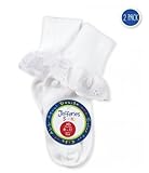Jefferies socks ジェフリーズ ソックス 2種類のレースが楽しめるキッズフォーマル靴下 ２足セット (トドラー (12-14ｃｍ）)