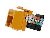 Leviton 41108-RY5 Category 5 QuickPort Connector, CAT 5, Yellow by Leviton