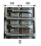 KBL コンバイン用 ゴムクローラ 3636N9S 幅360×ピッチ90×リンク36 パターンD クローラー