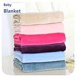 Flannel Baby Blanket Newborn Baby Sleeping Blanket for Kids for Spring Autumn Summer 70*50cm by Brow