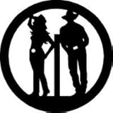 カウボーイ、カウボーイand Cowgirl、ビニール車デカール、複数の色、複数のサイズ 20-by-20 inches レッド Cowboy and Cowgirl Decal 'R20'