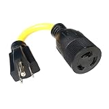 Parkworld 886511 家庭用レギュラー 15 AMP 5-15Pプラグ L6-20Rソケットロック用 8インチ