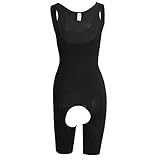 ワンピース女性シェービングボディスーツシャイニープラスサイズL-XL/XXL-XXXL産後妊娠中の女性妊婦下着アンダーウェア服(XXL-XXXL-ブラック)