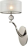 Elk 31290/1 8 by 17-Inch Corisande 1-Light Wall Sconce with Clear Glass Shade, Polished Nickel Finis