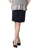 Angeliebe エンジェリーベ 産前 産後 対応 フィット タイト スカート M ネイビー （ ヒザ 丈 ）