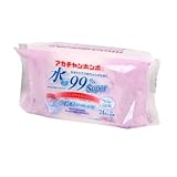 水99%　Super　トイレに流せるおしりふき　携帯用24枚×2個パック