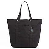 moz モズ トートバッグ ＜ 帆布/ポケット付き＞ LLサイズ 約51x37cm ブラック PL-BG03BK