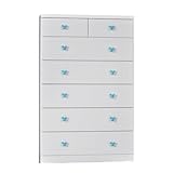 アルファタカバ ディズニー家具シリーズ セレクトミッキー 80cm幅6段ホワイト 取っ手スタンダードブルー