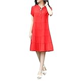 Zhhlinyuan Pregnan Women Fashion Short Sleeves Dress マタニティ Dress Loose Casual Dresses Cotton