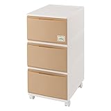 ドウシシャ(Doshisha) チェスト ベージュ 幅33×奥行46.5×高さ70.5cm 3段 キャスター付き MSC3370-BE