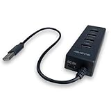 SUNEAST ハブ 4ポート USB3.2 Gen1 Type-A コネクタ 給電専用USB Type-C ポート付き USB3.2 Gen1 最大5Gbps USB2.0 最大転送速度480Mbps Type-A ポート 軽量 30cm ケーブル 国内正規品