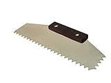 Bon 83-138 14-Inch by 4-Inch Carbon Steel "V" Notch Blade Plaster Scratcher with Wood Handle [並行輸入品]