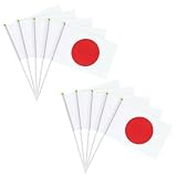 AISHITE 日本手旗 10枚セット日本国旗 ミニ国旗 スポーツ オリンピック ワールドカップ WBC 野球 観戦旗 旗手作り 21x14cm/30x20cm/45x30cm