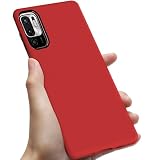 Redmi Note 10T ケース Note 10 JE XIG02 用ケース 耐衝撃 薄型 スリム Note10T カバー TPU カメラ保護 ワイヤレス充電 ケース ストラップホール 指紋 防止 スマホケース 赤 0108-Note10T
