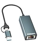 USB LAN 有線LANアダプター， 2.5Gbps Type C LAN変換アダプター USB-A 10/100/1000/2500Mbps イーサネットアダプタ ギガビット イーサネット Windows/Mac OS対応
