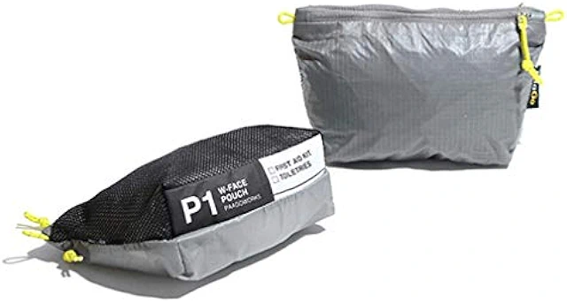 W-FACE POUCH1 グレー US001GRY