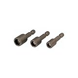Wiha 70490 Nut Setter 3 Piece Set 1/4, 5/16, 3/8 x 2.1'' OAL on 1/4 Hex Drive by Wiha