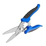 stedi 万能はさみ 電工はさみ ケーブルカッター ステンレスギザギザカッター [コード/布/金属/カーペット/紙]（185mm）