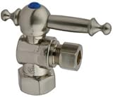Kingston Brass CC43108TL Vintage 1/2-Inch Fip x 3/8-Inch OD Angle Stop, Satin Nickel by Kingston Bra