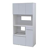 JK Alnair 鏡面レンジ台 90cm幅 FAL-0002WH