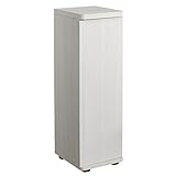 木製扉シューズボックス スリム(アイボリー)