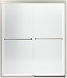 Sterling 581075-59N-G05 Meritor Frameless Sliding Shower Door with Smooth/Clear Glass Texture, 59-3/