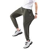 [HMT] スウェットパンツ メンズ 接触冷感 アイスシルク ズボン 薄手 超ストレッチ ジョガー テーパード ウエストゴム 調整紐 通気速乾 無地 大きいサイズ ゴルフ 夏用