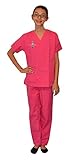 ピンクKids Scrubs with Future Nurse刺繍デザイン 4 ピンク MLDPKKSFNA-4