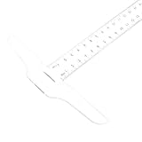 Biuuu 30cm 12"プラスチックメトリックT正方形の両面定規ツールの測定と測定
