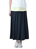 Angeliebe エンジェリーベ マタニティ マキシ ギャザー スカート 産前 産後 対応 妊婦服 S ～ M ネイビー