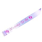 Mummy To Be Baby Shower Party Sash (White & Pink) by Uk Baby Shower Co