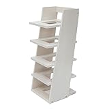 スリッパラック(スリッパ収納/スリッパ立て) RECTAN 5段 棚式 木製 ホワイト(白) 生活用品 インテリア 雑貨 インテリア 家具 その他のインテリア 家具 top1-ds-1806862-ak [簡易パッケージ品]