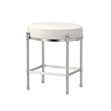 Gatco 1359 Vanity Stool Oval Vanity Stool,,, Satin Nickel [並行輸入品]