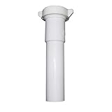 LASCO 03-4341 White Plastic Tubular 1-1/4-Inch by 6-Inch Slip Joint Extension with Nut and Washer [並