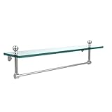 Allied真鍮MA - 1 / 22tb-sch 22インチシングル棚タオルバー、サテンクローム