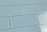 ライトHavenブルーSubwayガラスタイルHand CraftedとカスタムMade。Perfect for Kitchens and Bathrooms Sample SLD-HB5-S