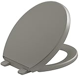 KOHLER K-4009-K4 Reveal Quiet-Close with Grip-Tight Bumpers Round-front Toilet Seat, Cashmere [並行輸入品