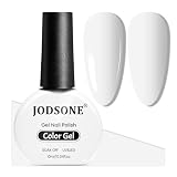 JODSONE 10ml ホワイト ジェルネイルポリッシュ - 自宅でネイルアートマニキュアやDIYサロンを楽しめるソークオフLEDジェルポリッシュ