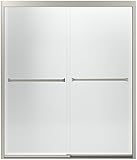 Sterling 581075-59N-G03 Meritor Frameless Sliding Shower Door with Frosted Glass Pattern, 59-3/8 x 6